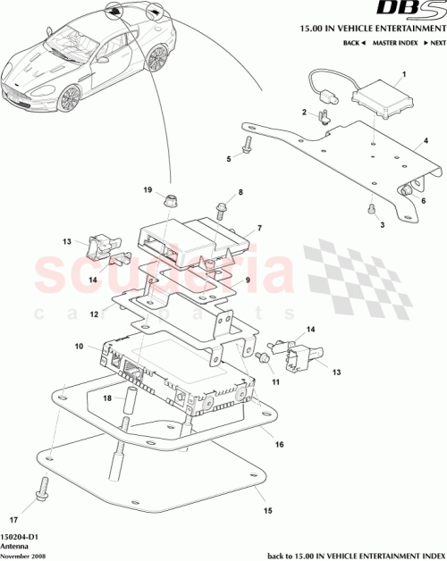 Part Diagram for Aston Martin 6G430110024