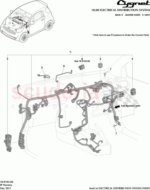 Part Diagram for Aston Martin 82141-74231