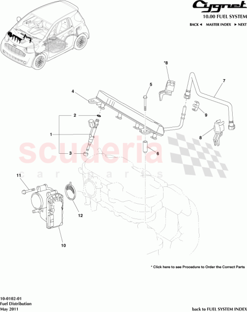Part Diagram for Aston Martin 23291-0J020