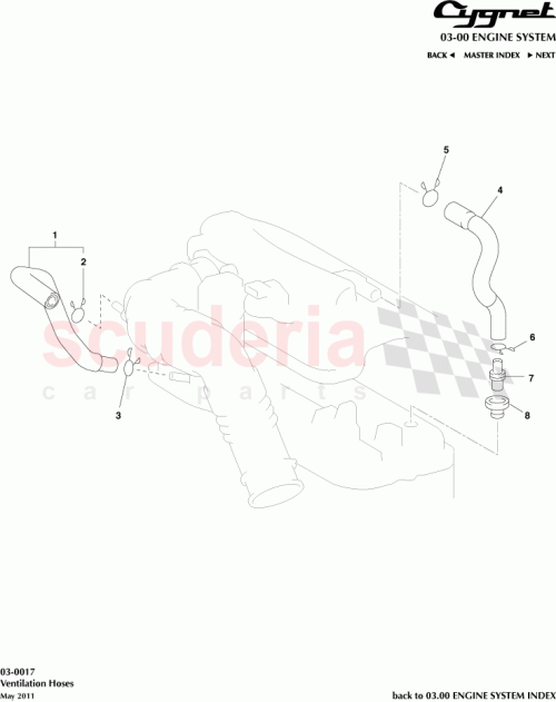 Part Diagram for Aston Martin 90467-22010
