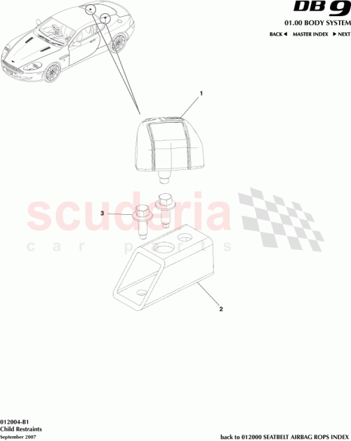 Part Diagram for Aston Martin 4G43-80-10958