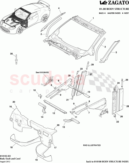 Part Diagram for Aston Martin DG43-F01760-BA