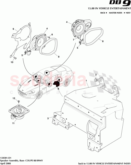 Part Diagram for Aston Martin 6G33-18808-LC