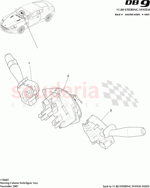 Part Diagram for Aston Martin 4G43-37-10907
