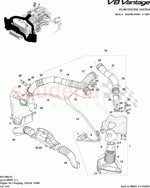 Part Diagram for Aston Martin 8G33-9600-BA
