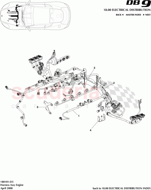 Part Diagram for Aston Martin 6G43-14A280-AA