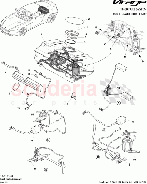 Part Diagram for Aston Martin 6G334090AB