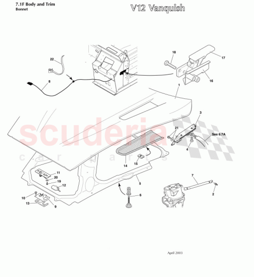 Part Diagram for Aston Martin 1R12-64-10144