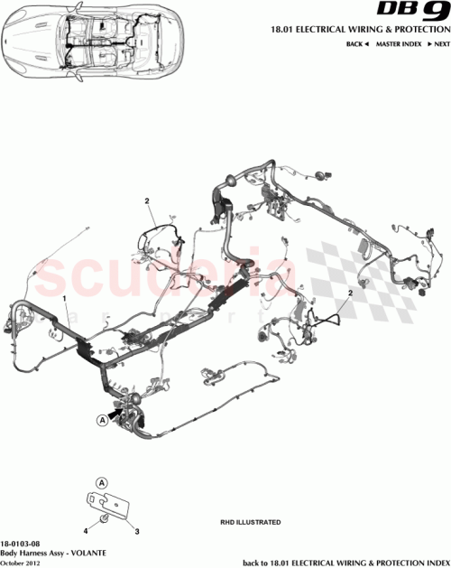 Part Diagram for Aston Martin EG43-14A005-CA