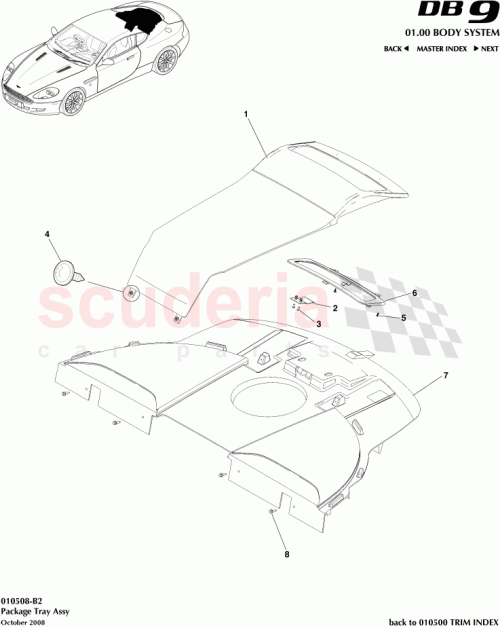 Part Diagram for Aston Martin 4G43-46660-AA