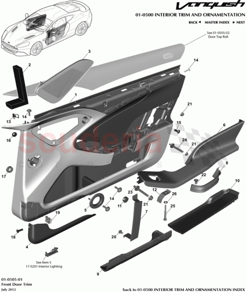 Part Diagram for Aston Martin CD33-10397-BB