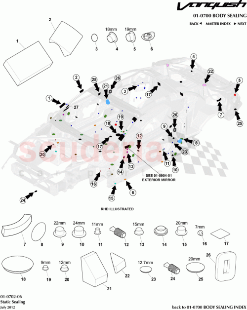 Part Diagram for Aston Martin CD33-7N280-AA