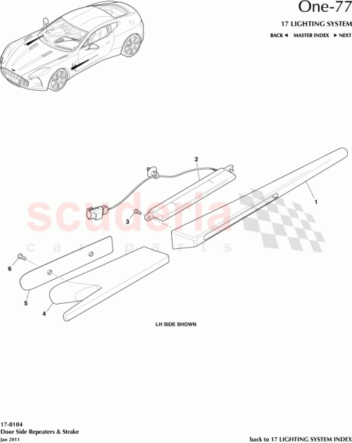 Part Diagram for Aston Martin DBY00263-B