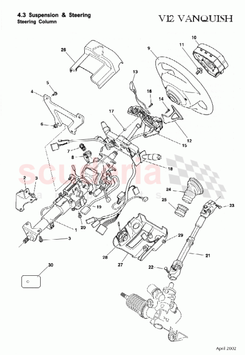 Part Diagram for Aston Martin 3R12-255638-AA