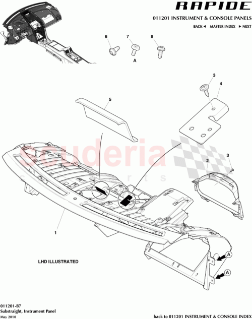 Part Diagram for Aston Martin AD43-04305-CAW