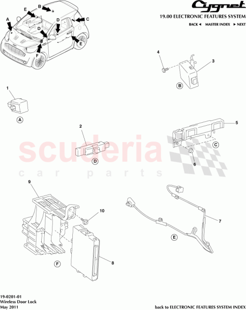 Part Diagram for Aston Martin 89992-48120