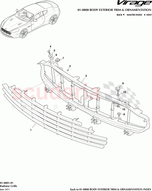 Part Diagram for Aston Martin CG43-8A100-AB