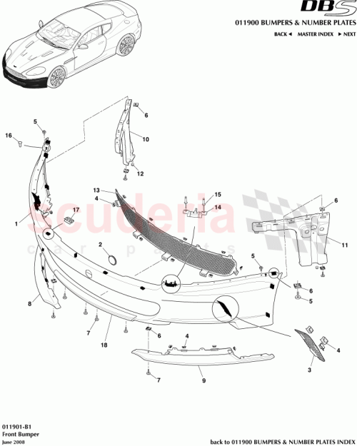 Part Diagram for Aston Martin 8D33-17E811-AB