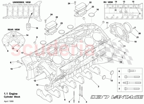 Part Diagram for Aston Martin 7G43-6055-AA