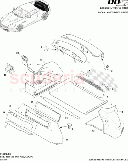 Part Diagram for Aston Martin 7G43454B04ABW