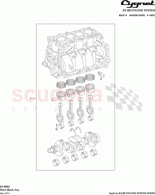 Part Diagram for Aston Martin 11400-47030