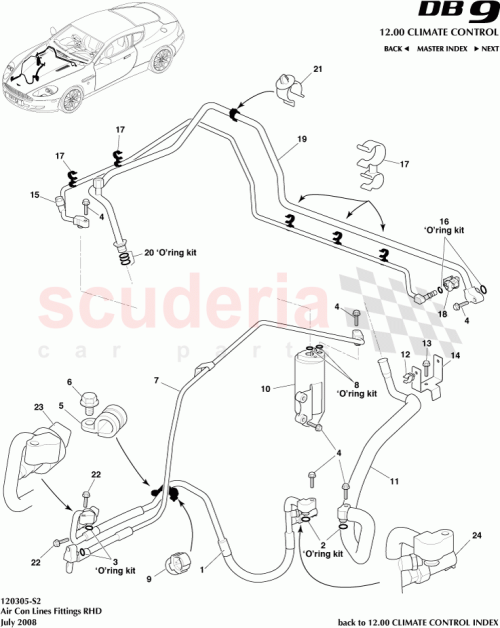 Part Diagram for Aston Martin 4G43-6147X-AD