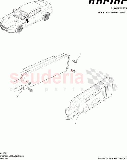Part Diagram for Aston Martin AD4314B709AB