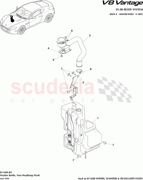 Part Diagram for Aston Martin 6G33-17B614-BF