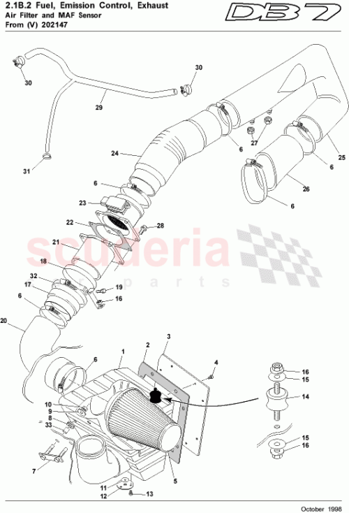 Part Diagram for Aston Martin 12111577AA
