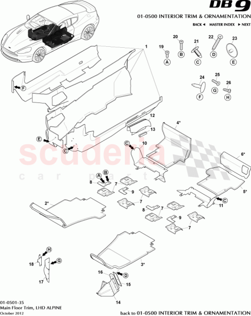 Part Diagram for Aston Martin DG43-83-11385