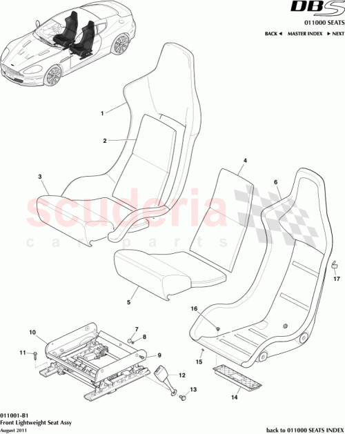 Part Diagram for Aston Martin 8D33-60008-ADW