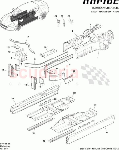 Part Diagram for Aston Martin AD43-F10020-AA/S
