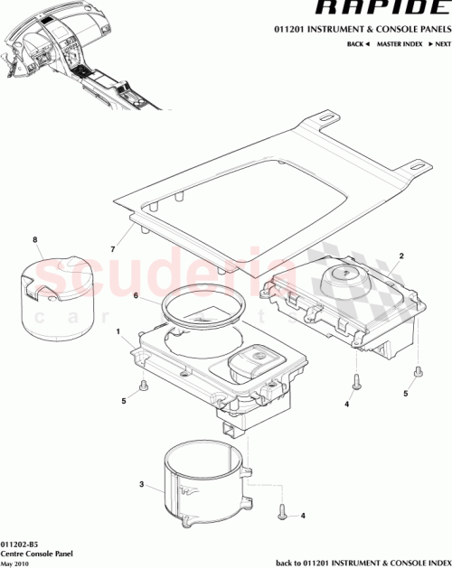 Part Diagram for Aston Martin CD43-64342-BA