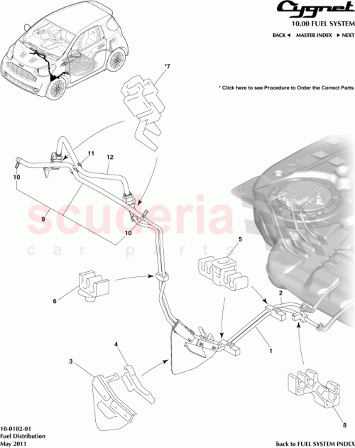 Part Diagram for Aston Martin 77261-74010