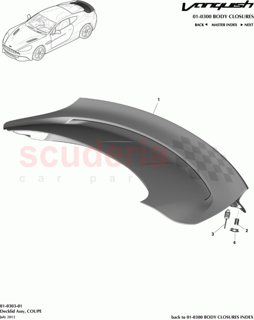 Part Diagram for Aston Martin CD33-C40110-AG