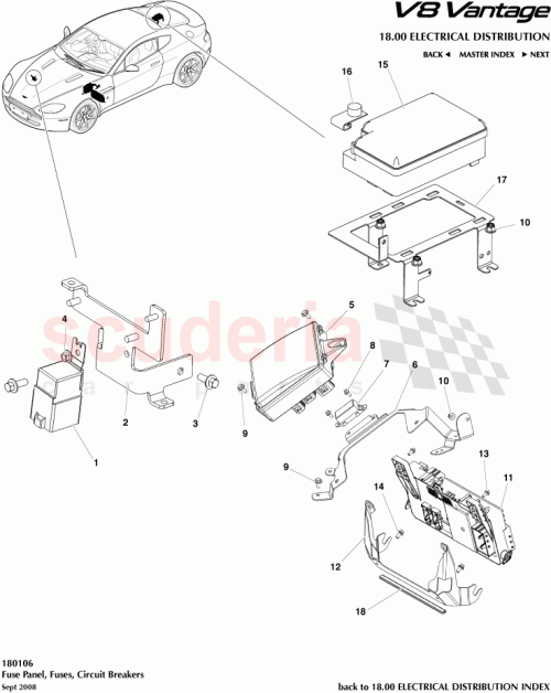 Part Diagram for Aston Martin 6G33-14A173-BF
