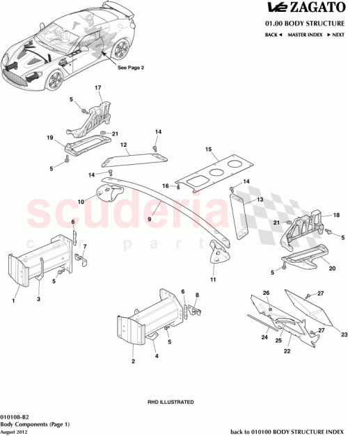Part Diagram for Aston Martin BD23-V17N800-BB