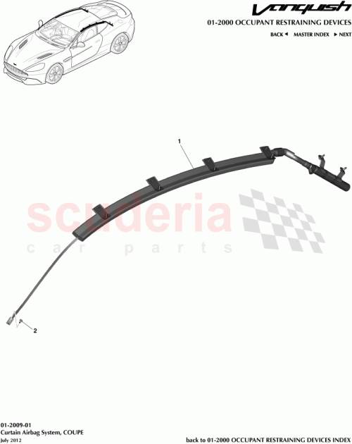 Part Diagram for Aston Martin CD33-A14K159-AE