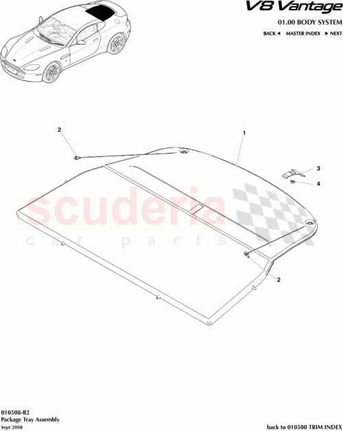 Part Diagram for Aston Martin 6G33-46916-AB