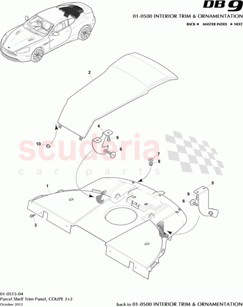 Part Diagram for Aston Martin 4G43-46668-BFW