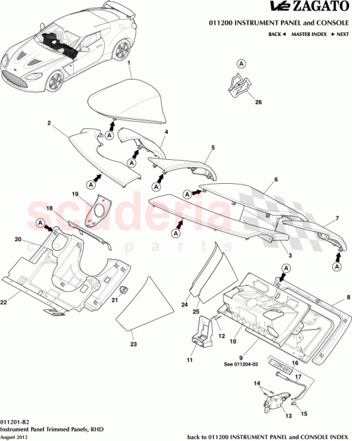 Part Diagram for Aston Martin 9G43-06004-AB