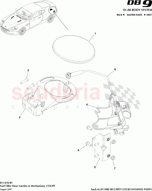 Part Diagram for Aston Martin BG43-C405B96-BC