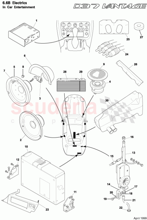 Part Diagram for Aston Martin 37-85884