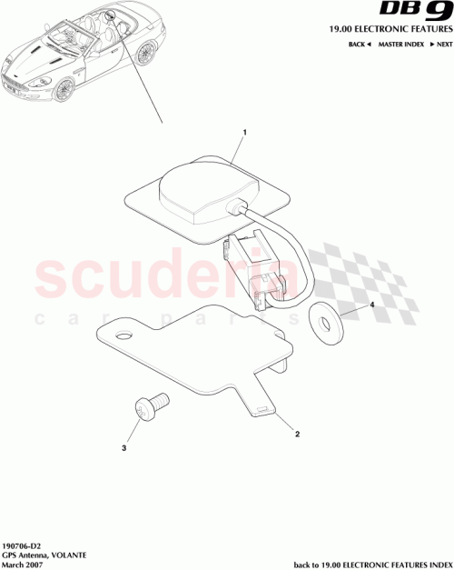 Part Diagram for Aston Martin 6G43-10E921-DA