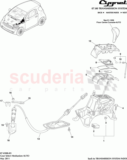 Part Diagram for Aston Martin 35974-74010
