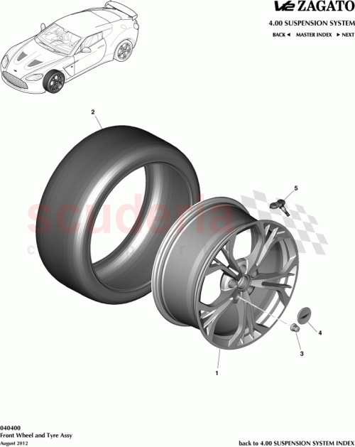 Part Diagram for Aston Martin CD23-1508-AC