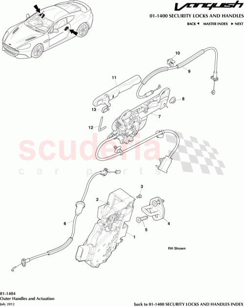 Part Diagram for Aston Martin CD33-221A00-AA
