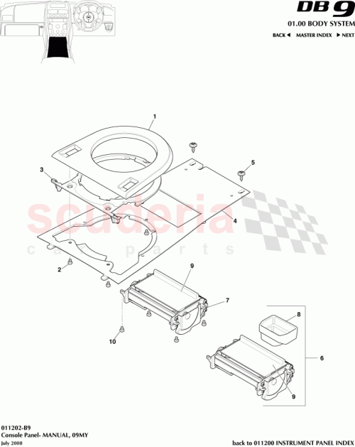 Part Diagram for Aston Martin 6G33-045A67-FB