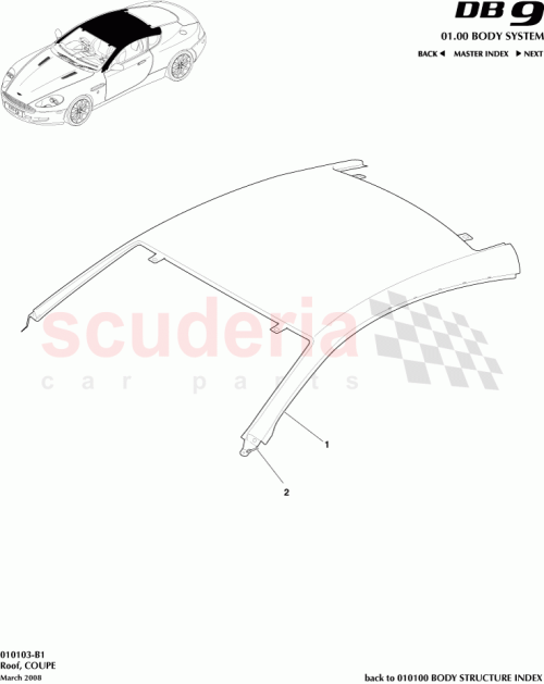 Part Diagram for Aston Martin 703140