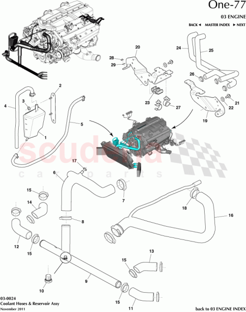 Part Diagram for Aston Martin 12023-03-8077-AA